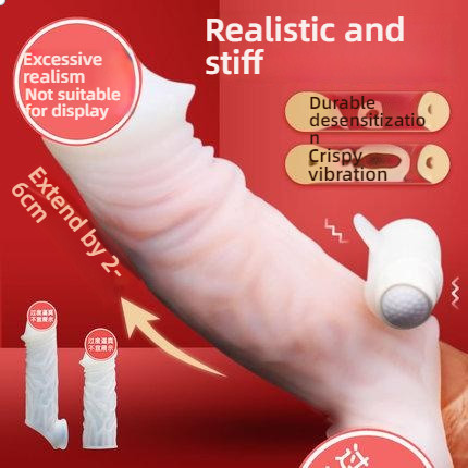 Pleasing self-lubricating white jade condom (making her scream), thickening and increasing penis condom