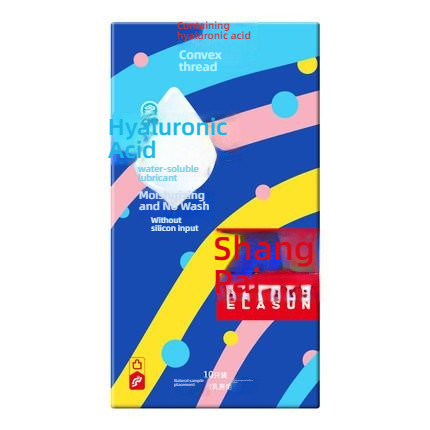 Shangpai Convex Thread Hyaluronic Acid Condom Medium 10 Pack