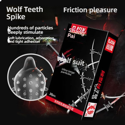 Shang brand wolf tooth set large particle condom set of 10 pieces