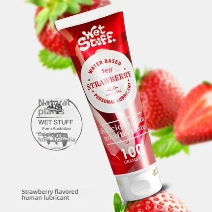 Wet Stuff Strawberry Fruit Flavor Australian Imported Lubricant 100g