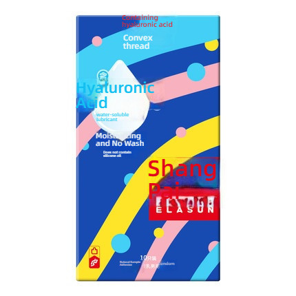 Shangpai Convex Thread Hyaluronic Acid Condom Medium 10 Pack