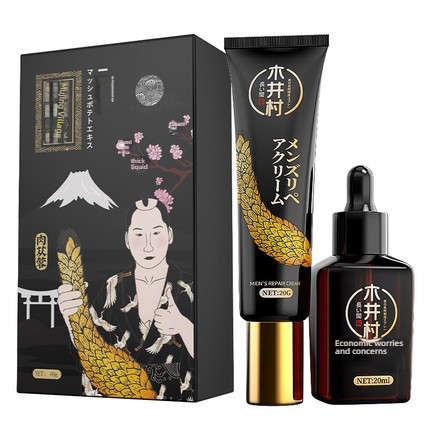 Muji Village Men's Essential Oil Massage Cream Combination