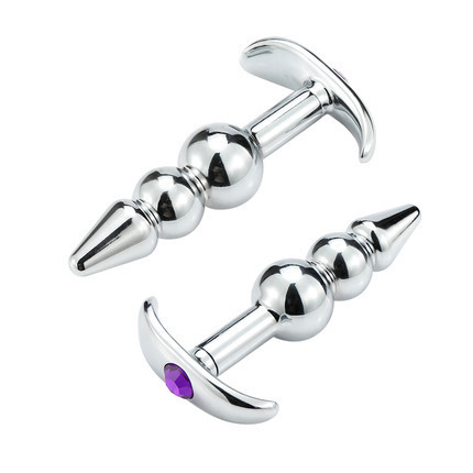 Love rope pull bead metal anal plug