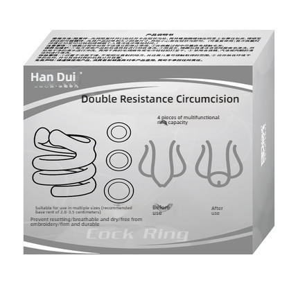 Joyful Dual Resistance Multi Effect Circumcision Ring 4-piece Set