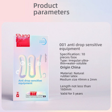 Shangpai 001 Tight Bundle Anti Detachment Sensitive Condom Hyaluronic Acid Non Wash