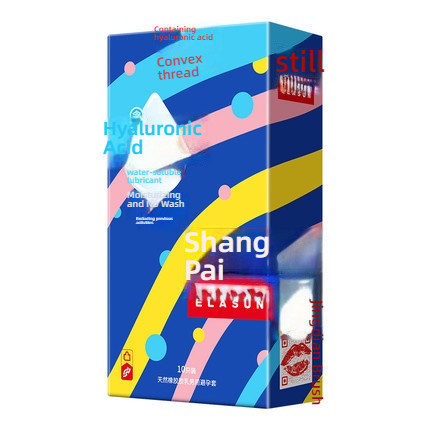 Shangpai Convex Thread Hyaluronic Acid Condom Medium 10 Pack