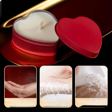 Xiaqi SM Red Love Iron Box Low Temperature Drip Wax Candle