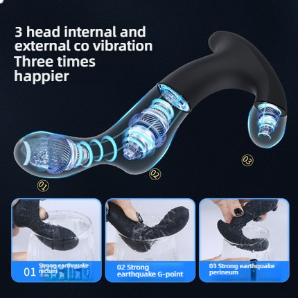 Yunman Abyss - Triple Shock 10 Frequency Prostate Massager Remote Control Edition Black