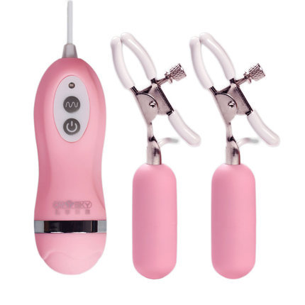OMYSKY 10 frequency double peak vibration breast clip, Top Shock brings a shocking experience!