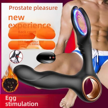 Lesparty intelligent constant temperature dual head clamping prostate massager
