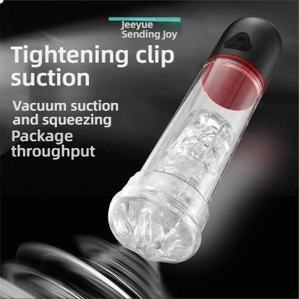 Male Masturbator JEE YUE Free Lip Vacuum Wrapping and Pressing Airplane Cup