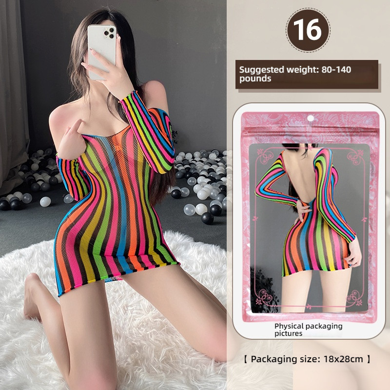 Linlin Ting sexy lingerie cross-border plus size sexy see through hollow one-piece seduction set open stocking set
