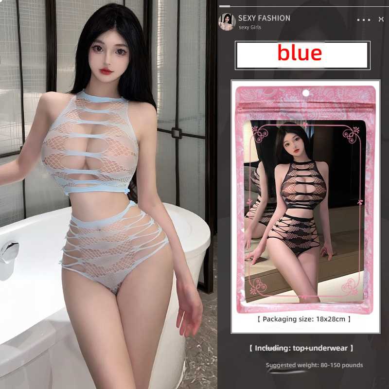 Linlin Ting's sexy lingerie, with a transparent hollow out design that can be torn off, covers the buttocks, and is full