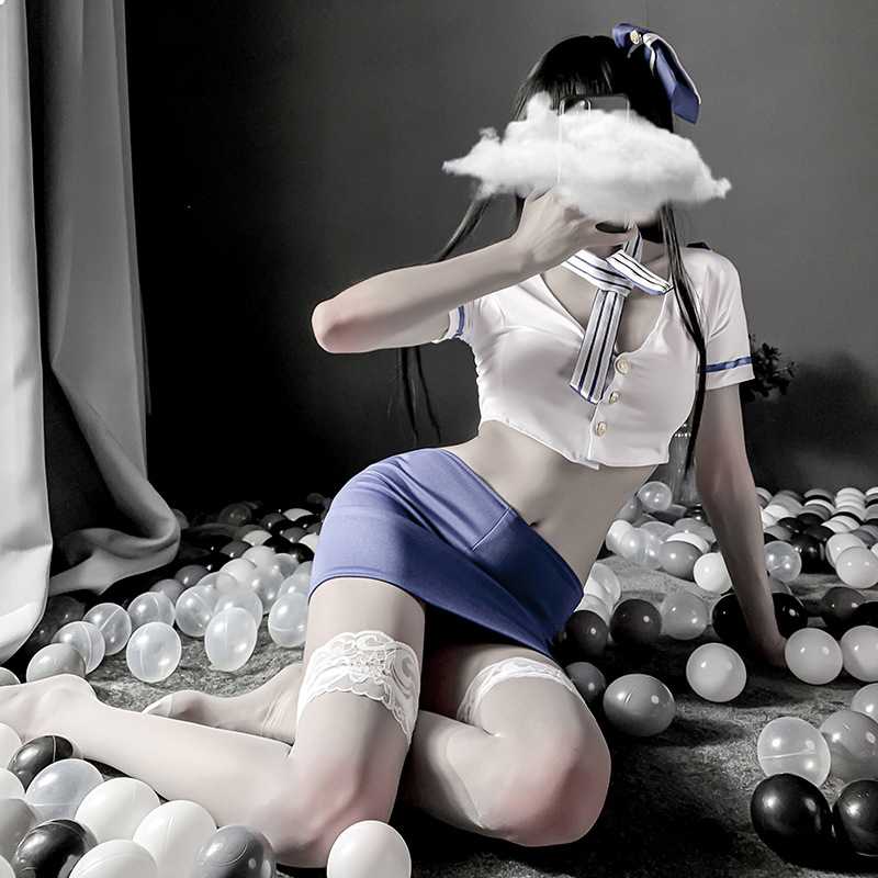 Sexy lingerie, pure student outfit, JK sailor dress, seductive short skirt set, soft girl, college style short skirt