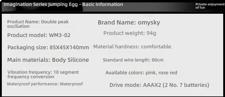 OMYSKY 10 frequency double peak vibration breast clip, Top Shock brings a shocking experience!