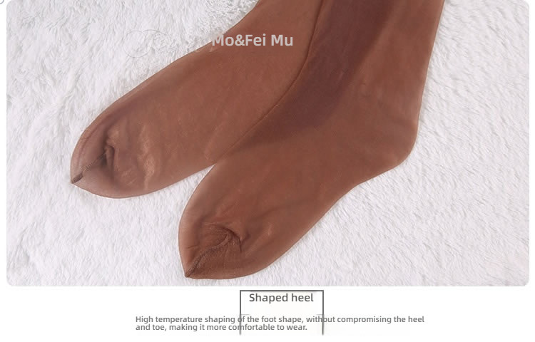Feimu 15D silicone oiled lace lace long tube socks