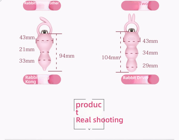 Thunder Cute Rabbit Anal Stopper Rear Court Pulling Bead Stunning Bar Multiple Options to Choose from