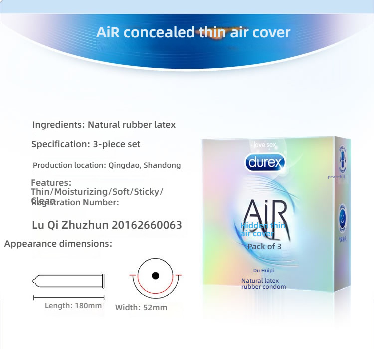 Durex Thin Phantom Concealed AIR Condom Medium 3/6/10 Pack