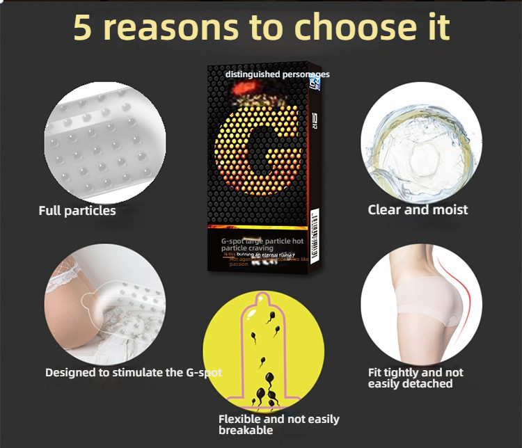 Gentleman G-spot Large Particle Series Condom Medium 10 Pack
