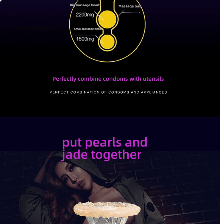 Weille Double Pearl Wolf Teeth Condom