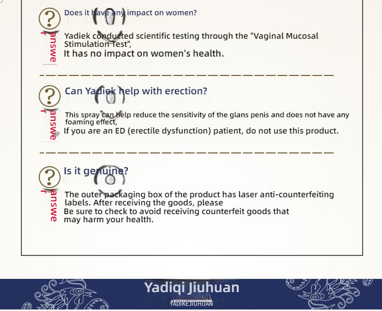 Yadike Plant Extract Male Antibacterial Spray 10ml
