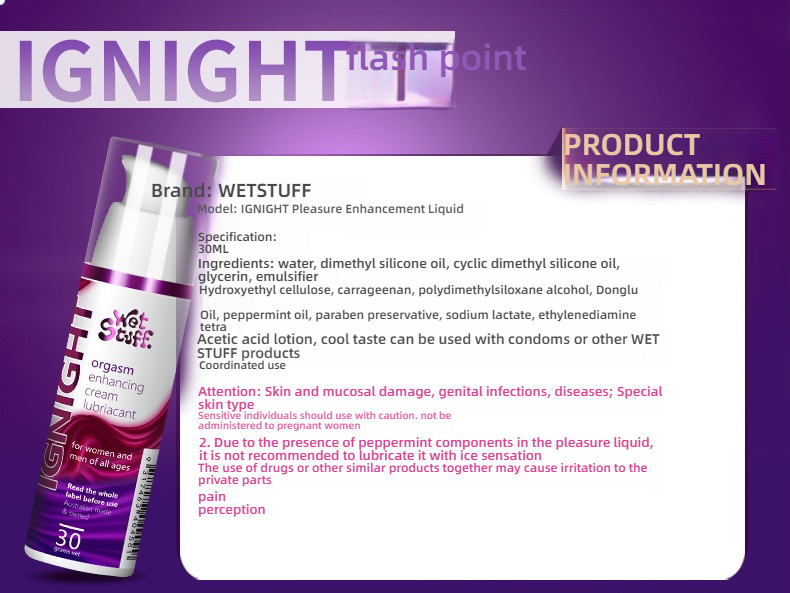Wet Stuff Australia Imported Ignite Pleasure Liquid 30ml