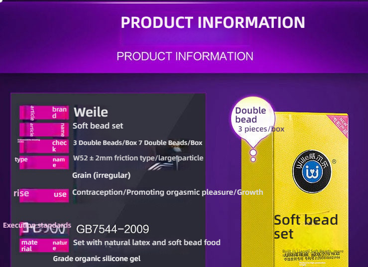 Weille Double Pearl Wolf Teeth Condom
