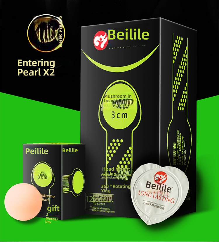 Beilile Mushroom Ball Condom Medium 10 pieces/box