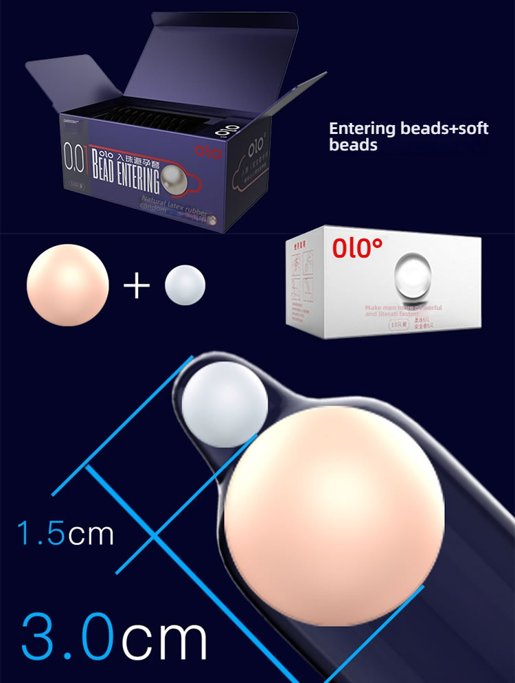 OLO Double Bead (in bead+soft bead) Condom 1 piece/box