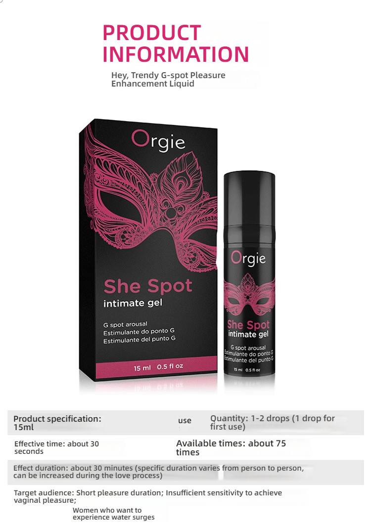 Orgie Portugal Imported High Tide G-Spot Pleasure Liquid 15ml