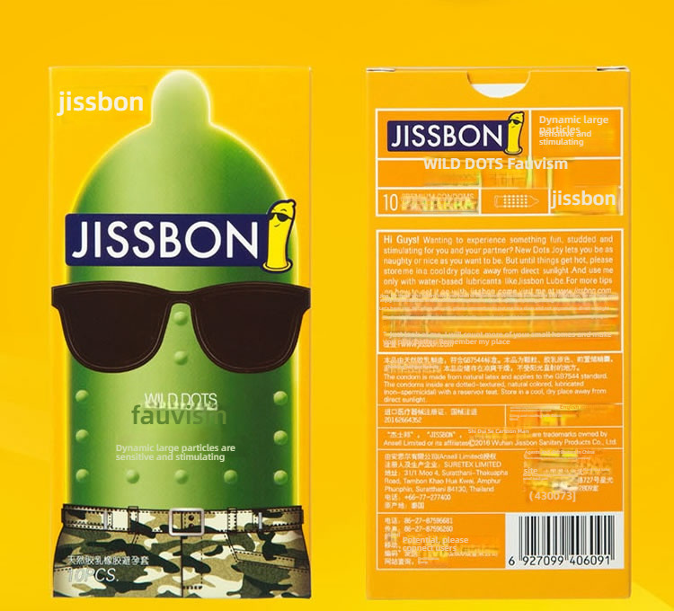 Jieshibang Fauvism Dynamic Large Particle Condom Set of 10