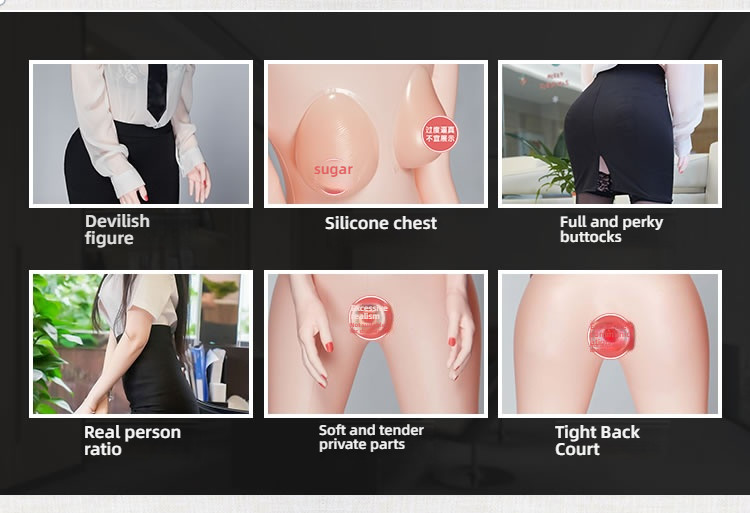 Wonani sexy secretary professional OL silicone large chest simulation handsome male inflatable doll 155cm