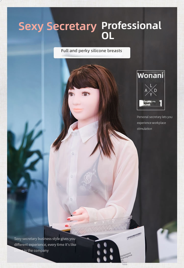 Wonani sexy secretary professional OL silicone large chest simulation handsome male inflatable doll 155cm