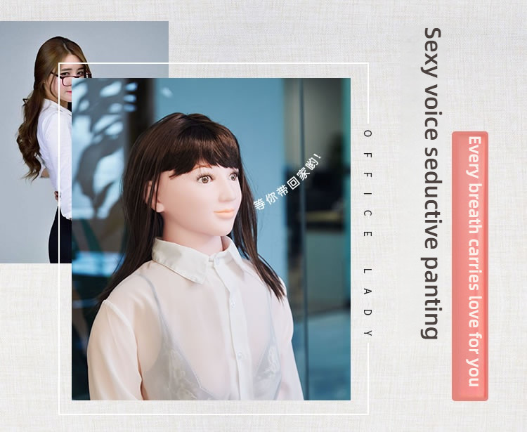 Wonani sexy secretary professional OL silicone large chest simulation handsome male inflatable doll 155cm