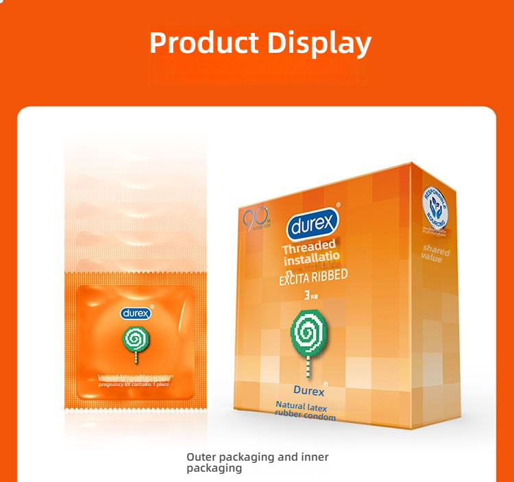 Durex Thread Design Condom Medium 3/12 Pack, Shocking Attack