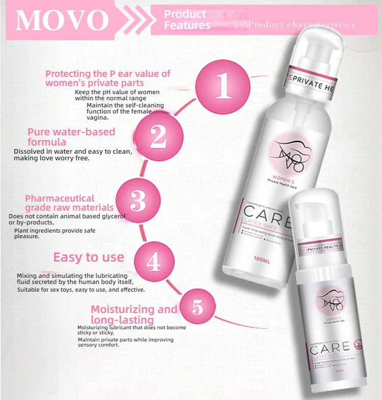 MOVO 100ml female intimate care wet lubricant from the United States, providing intimate moisturization