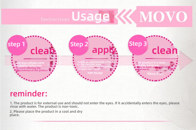 MOVO 100ml female intimate care wet lubricant from the United States, providing intimate moisturization