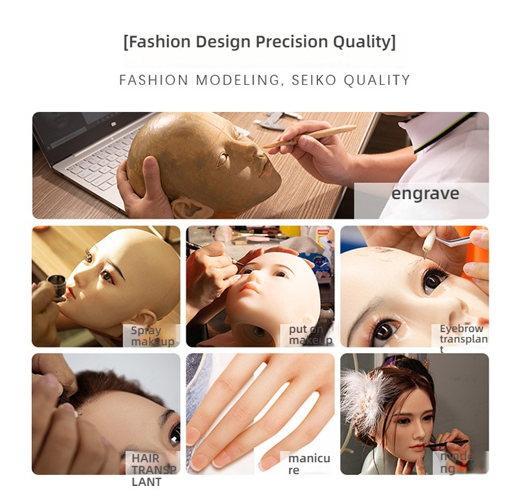 MYDOLL Trendy Shadow Kumiko Silicone Head Hair Transplant+Skin Simulation Meridian Solid Doll