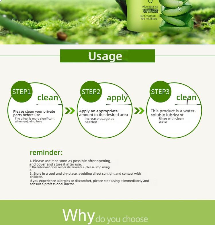 Intimateline Smooth Aloe Vera Essence Care Water Soluble Lubricant 100ML
