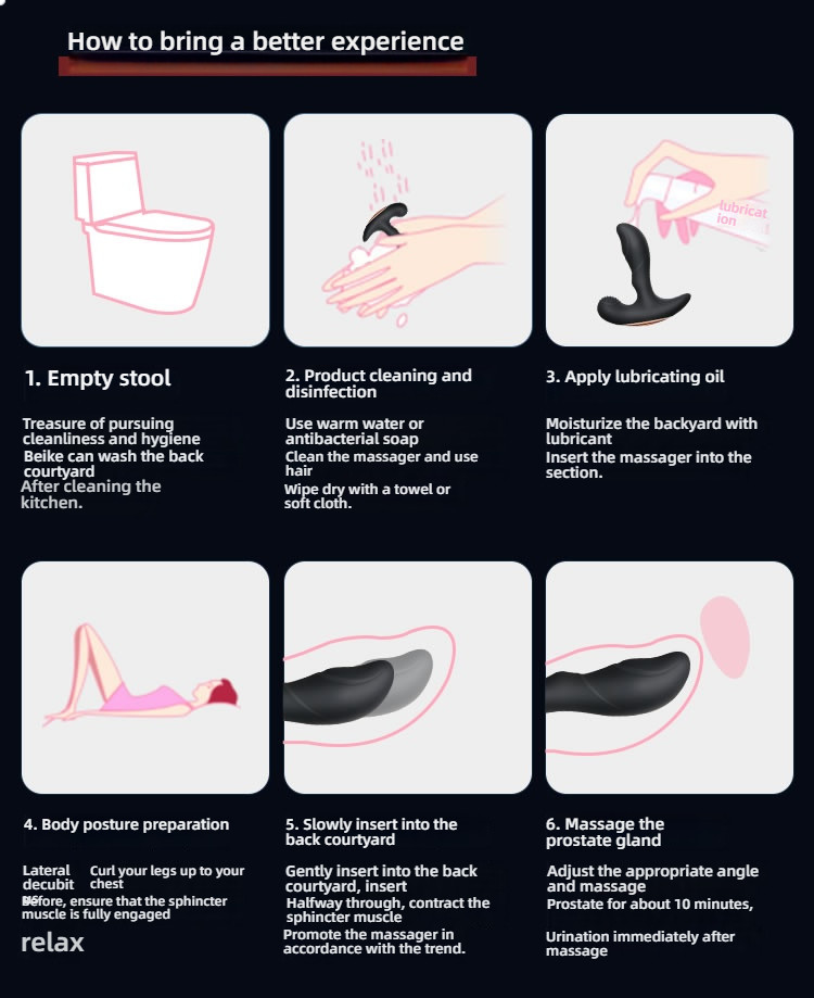 YEAIN Active Heating Double Shock Precise Stimulation Rear Prostate Electric Massager