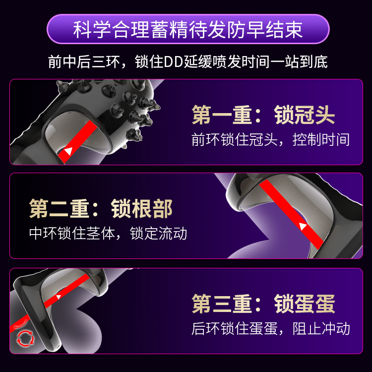 Yunman Wolf Teeth Black Crystal Shock resistant Anti Detachment Composite Ring