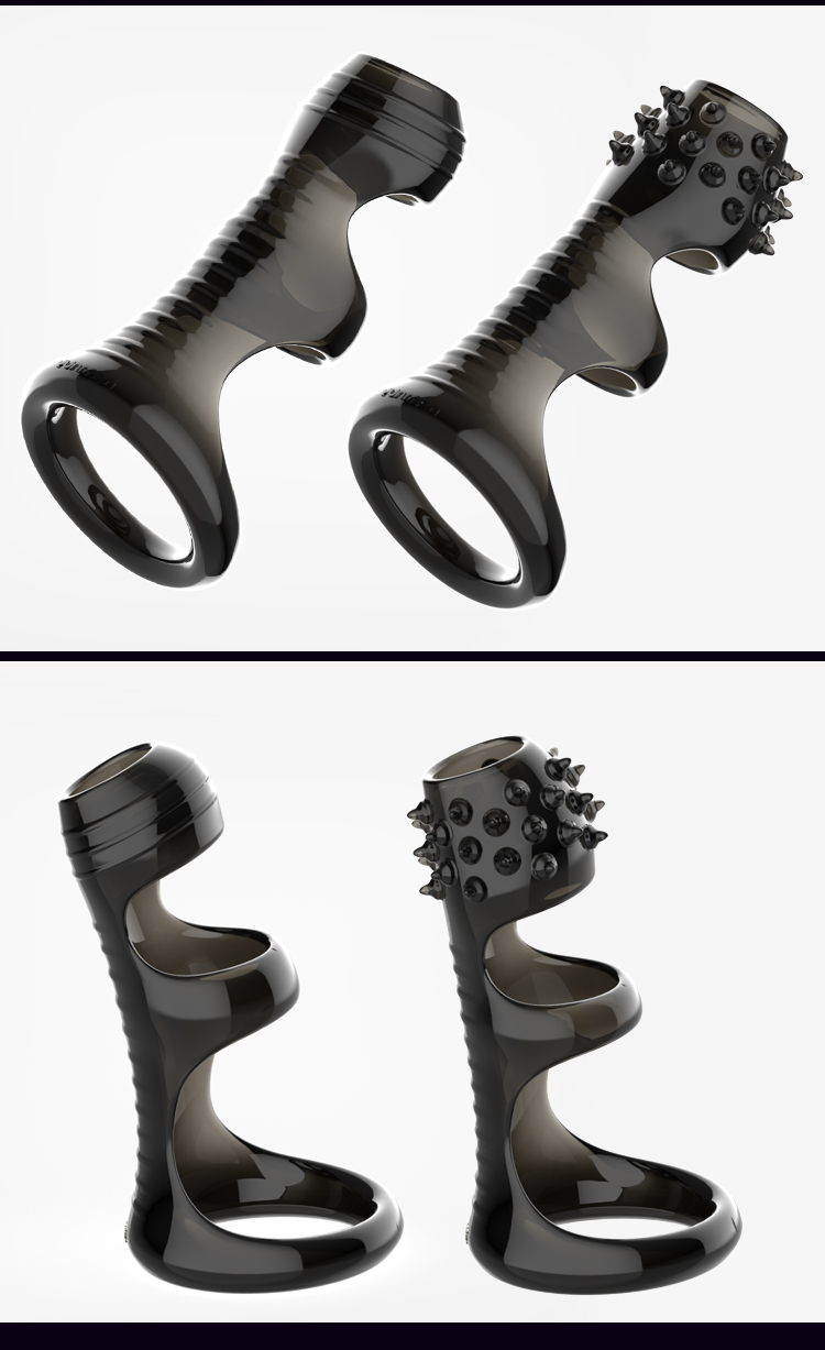 Yunman Wolf Teeth Black Crystal Shock resistant Anti Detachment Composite Ring