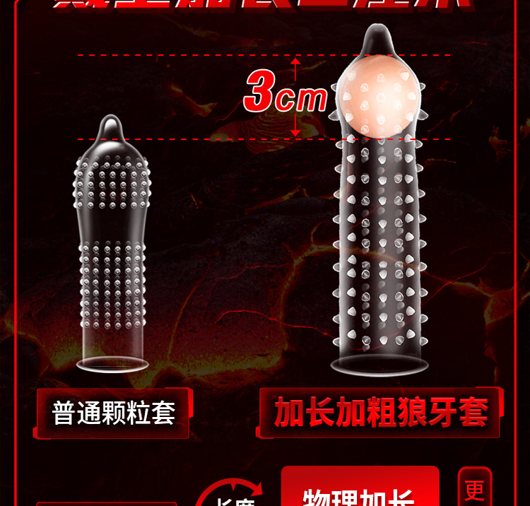 Shangpai Wolf Teeth Soft Bead Condom Set of 10