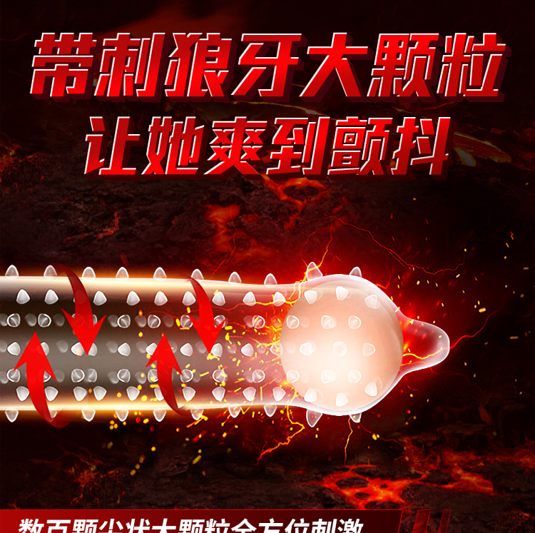Shangpai Wolf Teeth Soft Bead Condom Set of 10