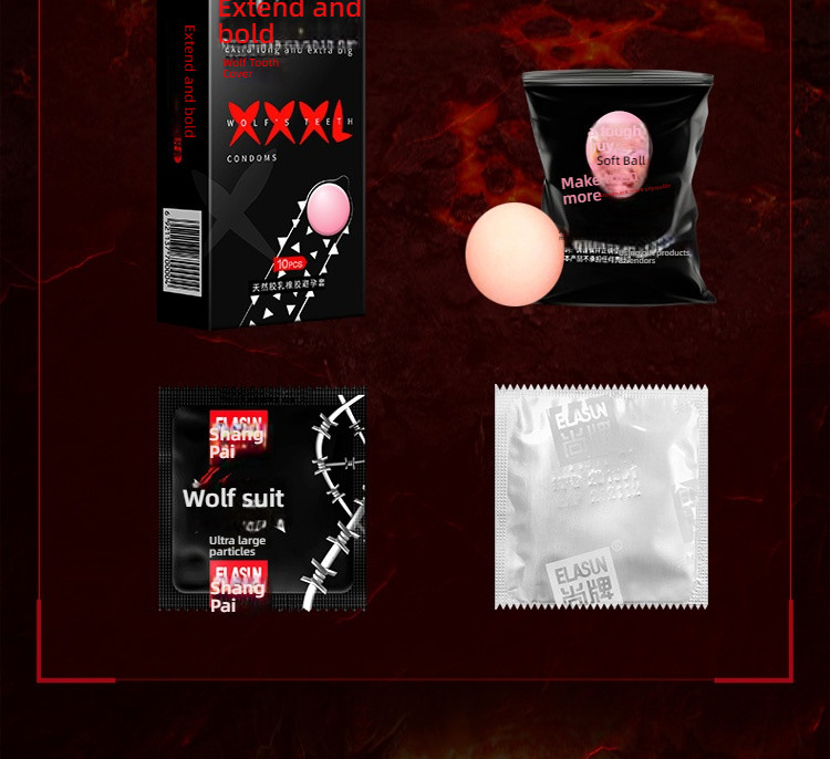 Shangpai Wolf Teeth Soft Bead Condom Set of 10