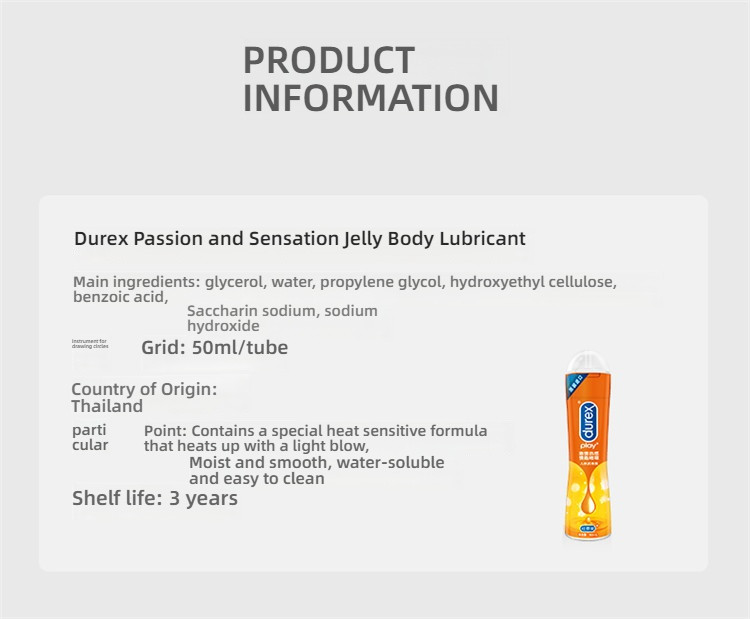 Durex Hot Sensation Pleasure Xie Qing Shuang Smooth Body Lubricant 50ml