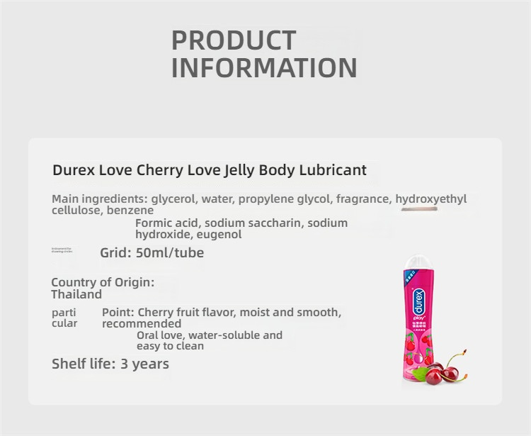 Durex Sweet Fruit Cherry Strawberry Flavor Lubricant (50ML)