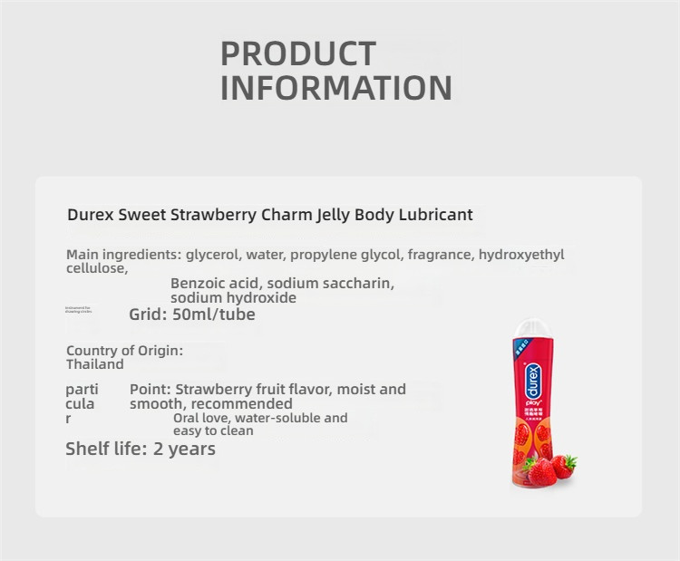Durex Sweet Fruit Cherry Strawberry Flavor Lubricant (50ML)