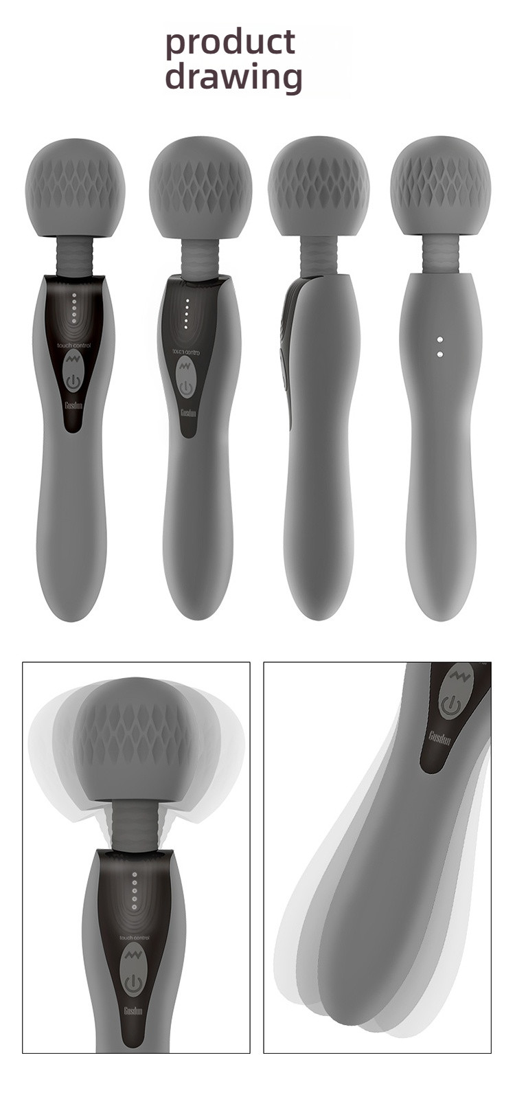GUSDUN Gentleman Double Headed AV Stick