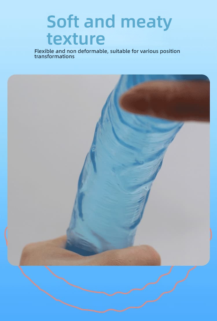 Pleasing U-shaped double headed penis with pull beads